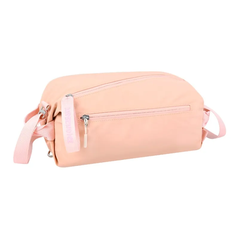 YOME Polyester Crossbody Bag Unisex Ecru/Ink Black/Lithospermum Pink-10