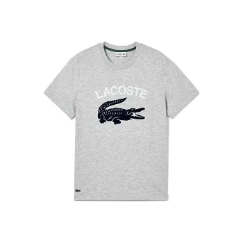 LACOSTE T Shirt Men's Silver Gray