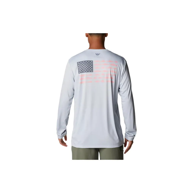 Columbia Terminal Tackle PFG Fish Flag™ T-Shirt Men's Light Gray-0