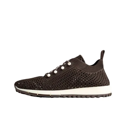Jimmy Choo Veles Low Top Casual Shoes Women's Coffee Brown