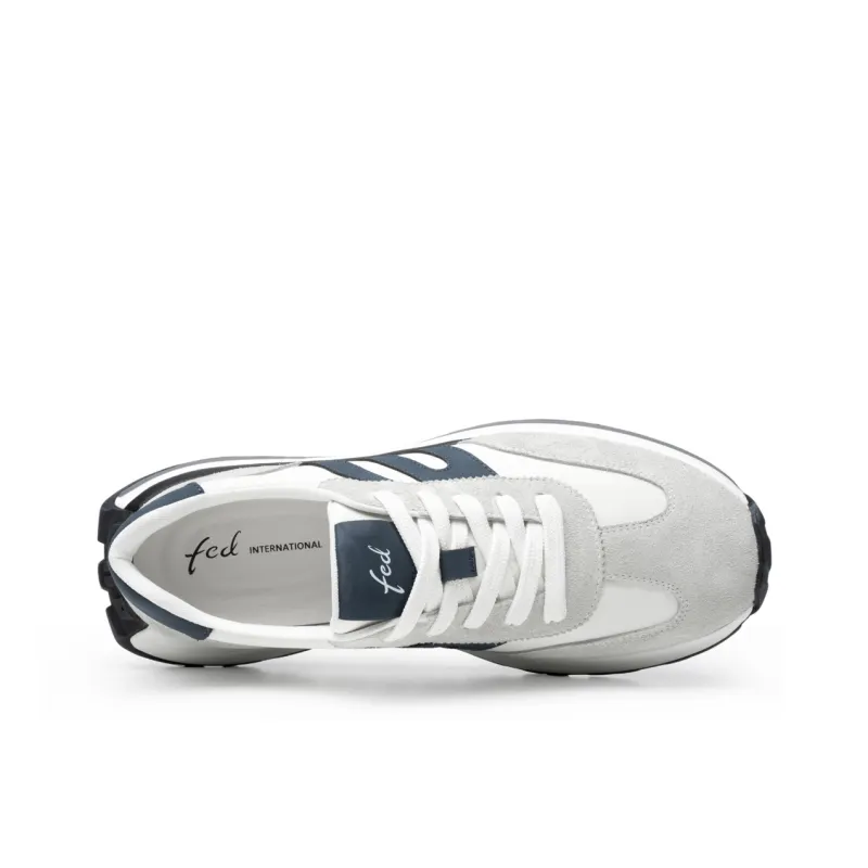 FED Casual Shoes Men Low Top Black/White-8