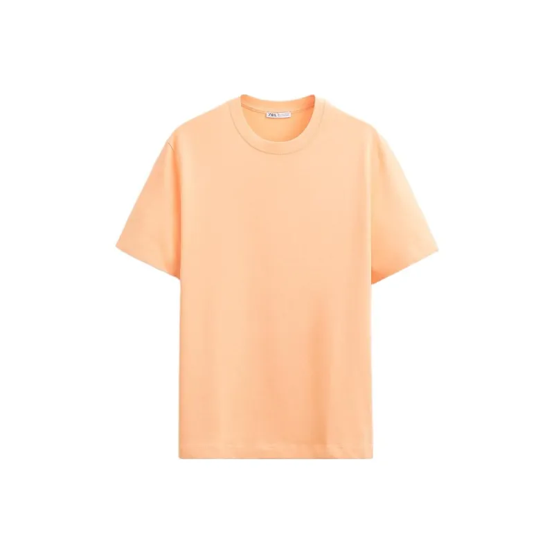 ZARA T-Shirt Men's Light Orange Color-0