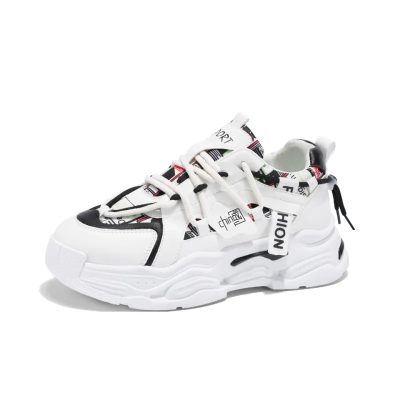 SOURCE Anti Slip And Wear Resistant Height Increasing Low Top Chunky Sneakers Men's-4