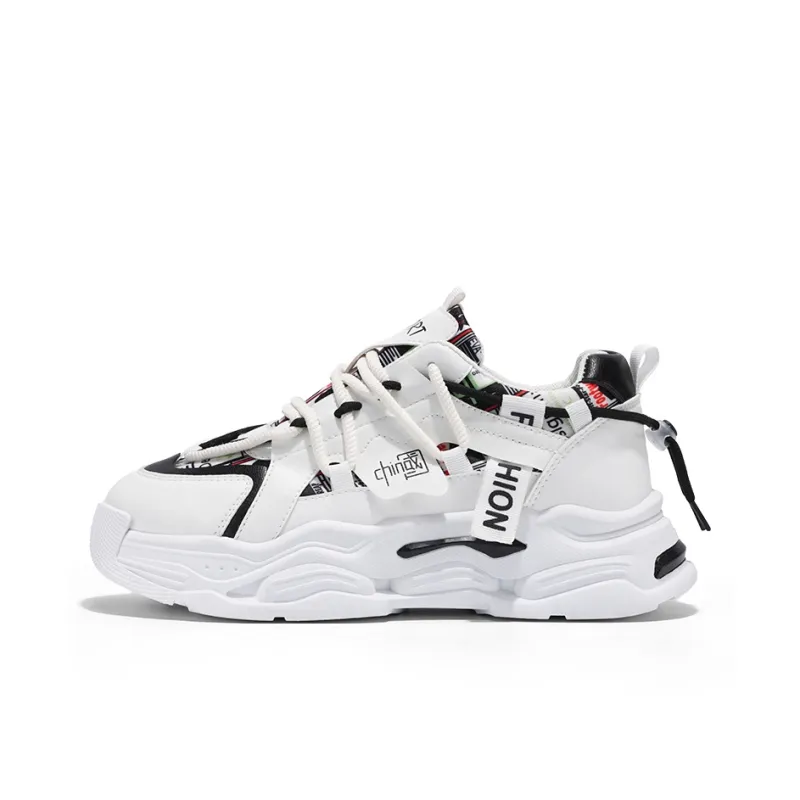 SOURCE Anti Slip And Wear Resistant Height Increasing Low Top Chunky Sneakers Men's-3