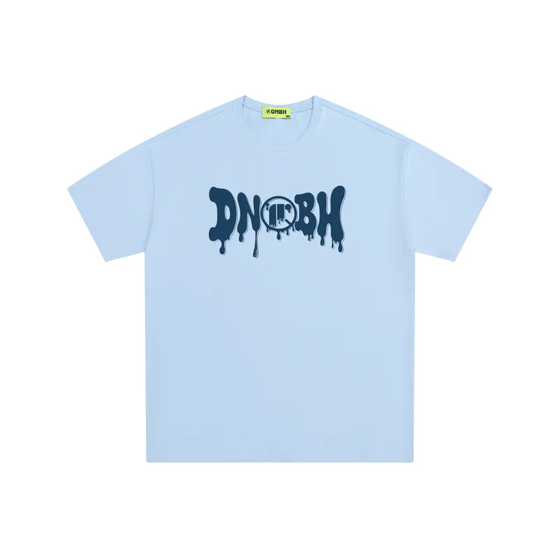 DNBH Loose Fit Casual Crew Neck Heavyweight Short Sleeved T Shirts Unisex-8