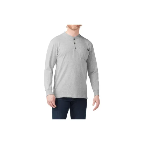 Dickies Heavyweight Long Sleeve Henley T-Shirt T-Shirt Men's Hemlock Gray