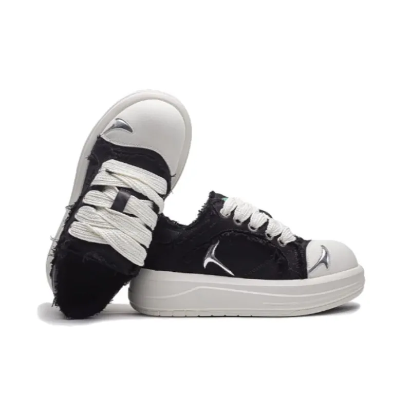 ESTEE GEEA Low Top Skateboard Shoes Unisex White Black-2