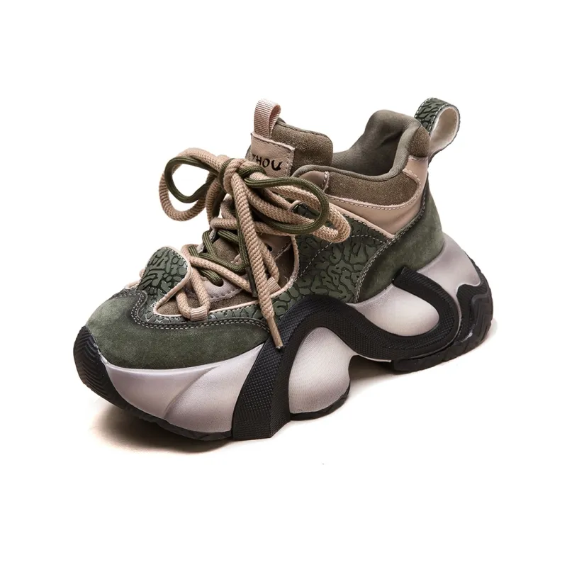 MATA Height Increasing Low Top Chunky Sneakers Women's-1