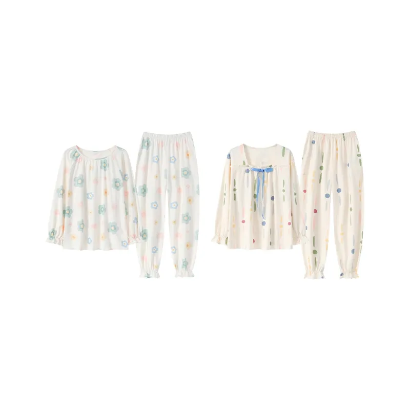 Herbal Primer Pajama Set Women's Combo Set-33