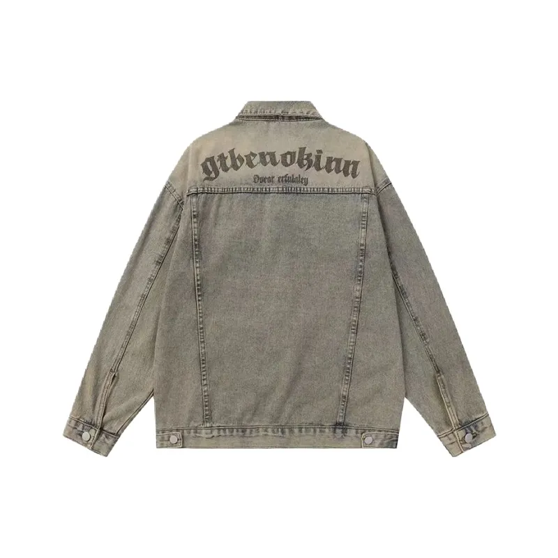 PLUSONEONE+ Denim Jacket Unisex Yellow Mud-1