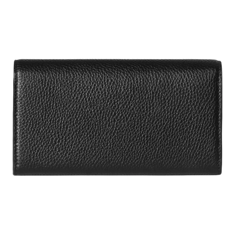 GUCCI Grain Leather Wallet Women's Black-2