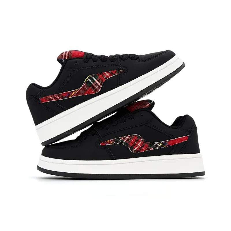 FULLXUAN Low Top Skateboard Shoes Women's Black Multicolor-4