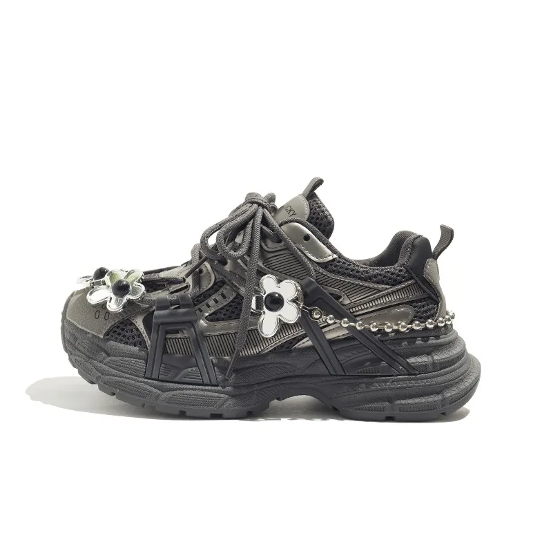 BEIER Platform Comfortable, Classic And Versatile Anti Slip Wear Resistant Low Top Chunky Sneakers Women's-10
