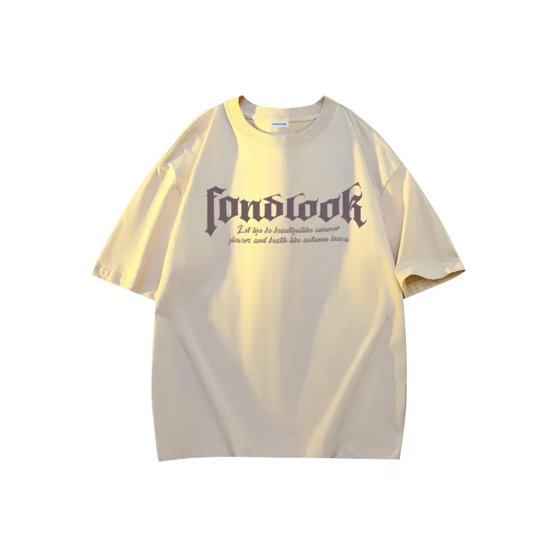 FONDLOOK T Shirt Unisex White Heather Gray-17