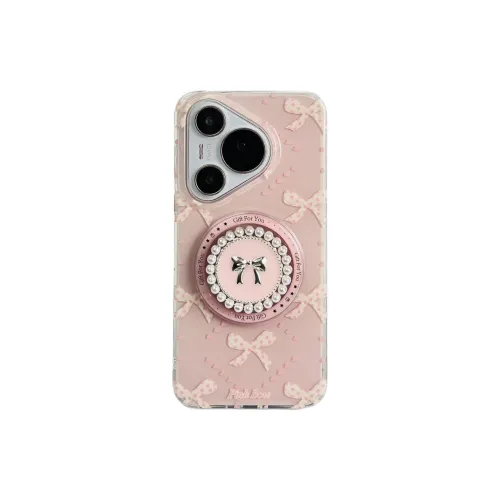 Sopi Acrylic Material Foundation Bow Phone Cases Compatibility  Huawei Mate 70/60/50/40 Pro/Pura 70/70 Pro+