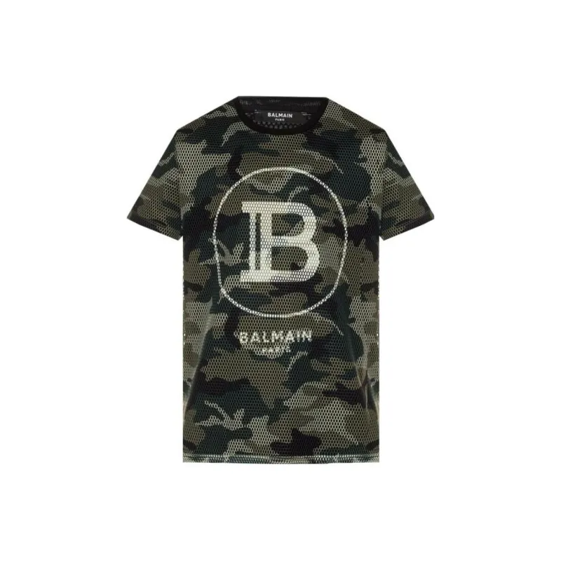 BALMAIN T-Shirts Men Green-0