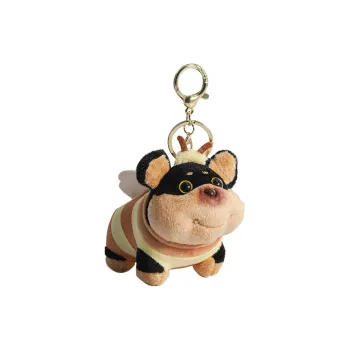 CinvaiKrose Plush Keychain Decoration Women's Brown