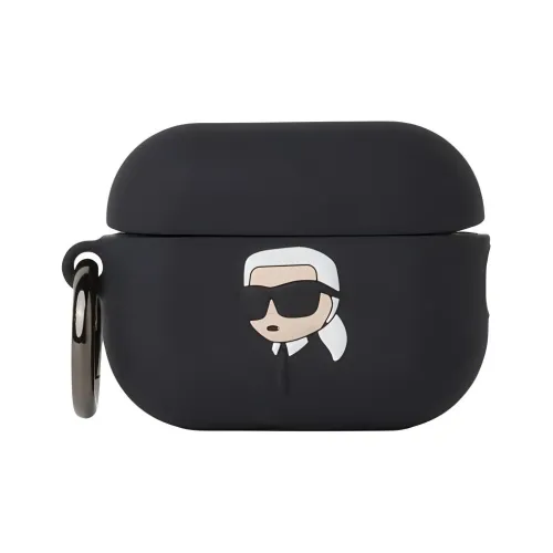 KARL LAGERFELD Compatible With AirPods 3 Rhus Verniciflua Peel Wax 82% Zinc 18% Ikonik Karl Pattern Headphone Cases