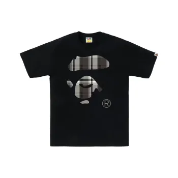 A BATHING APE Check Ape Face Tee