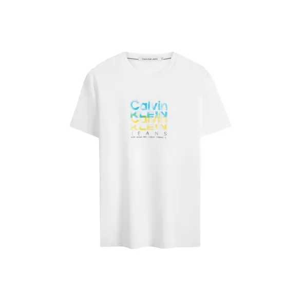 CALVIN KLEIN T Shirt Men's Moon White-0
