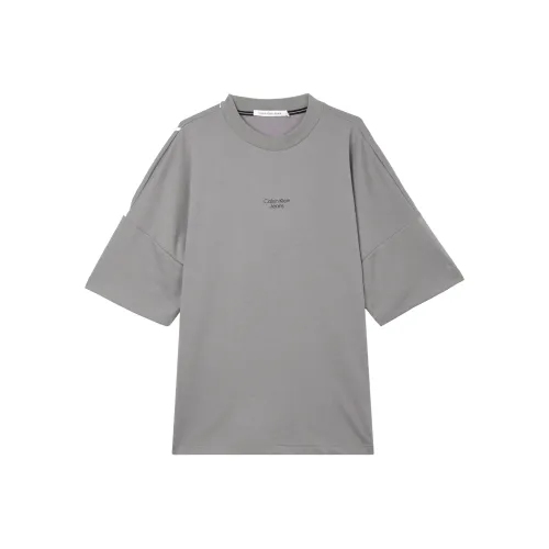 calvin KLEIN Drop Shoulder Sleeve T Shirt Men's Gray