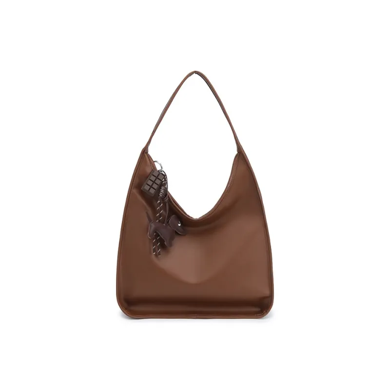 NOMK PU Shoulder Bag Handbag Shoulder Bag Women's Ecru/Silver Black/Dark Brown-11