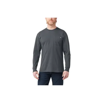 Dickies Heavyweight Long Sleeve Pocket T-Shirt T-Shirt Men's Charcoal Gray