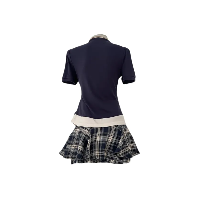 Udon House Skirt Set Women's Blue-1