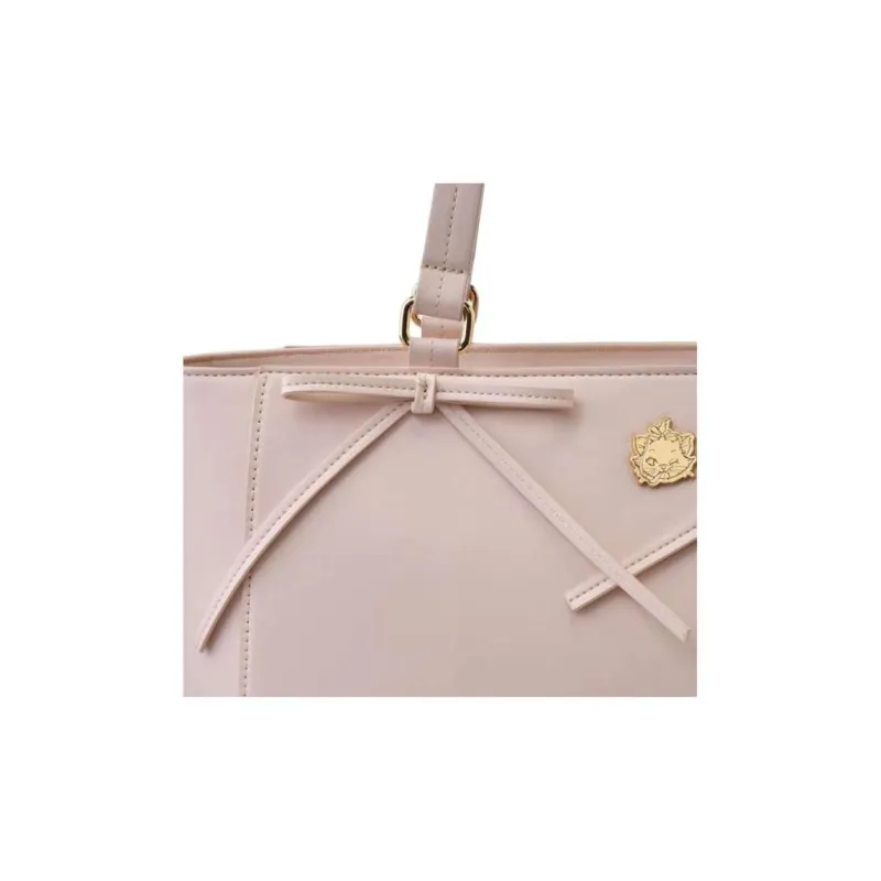 Disney Synthetic Leather Tote Bag Shopping Bag Shoulder Bags Women's Apricot-6