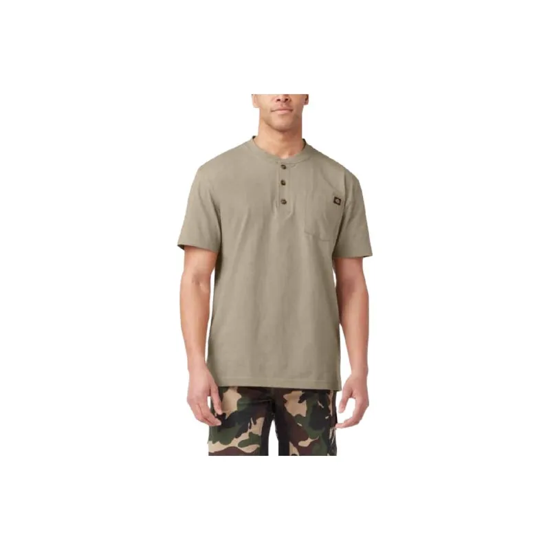 Dickies Heavyweight Short Sleeve Henley T-Shirt T-Shirt Men's Brown-0