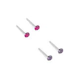 2 Pairs--Soft Purple+Passionate Pink