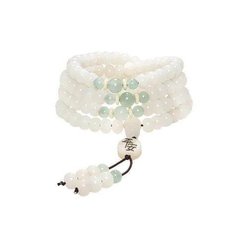 There Is You In The Long World White Jade Bodhi Bracelets Unisex