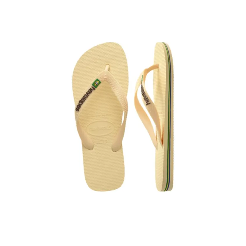 Havaianas Brazil Logo Flip Flops Women's Yellow-4