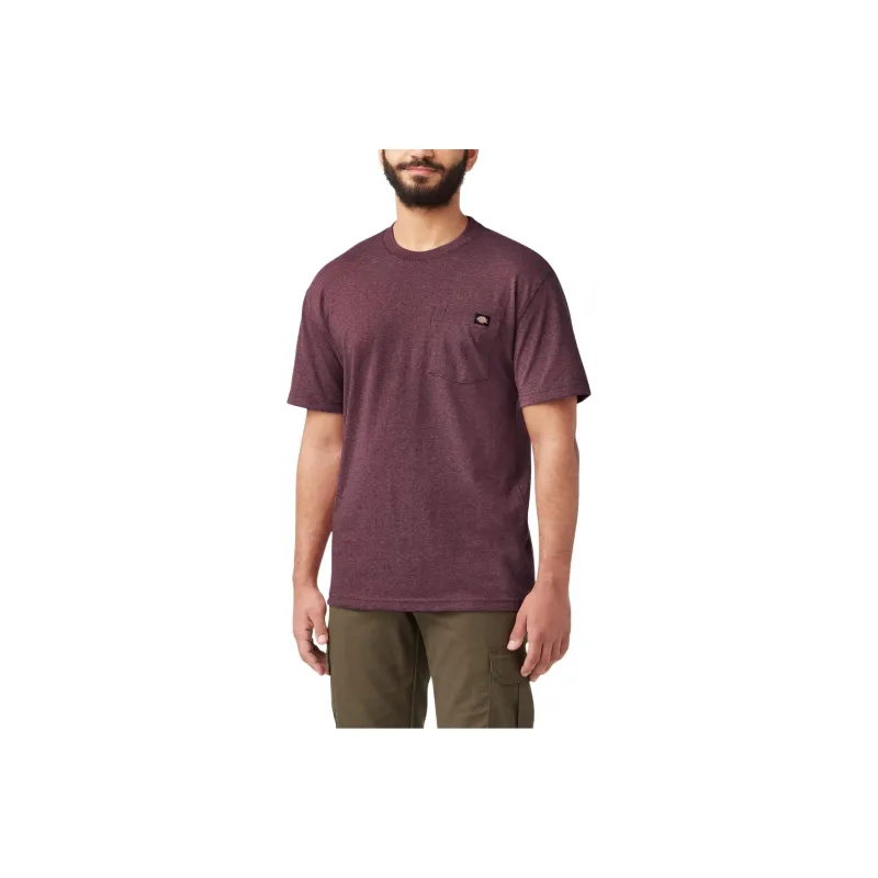 Dickies Heavyweight Heathered Short Sleeve Pocket T-Shirt T-Shirt Men's Burgundy-0