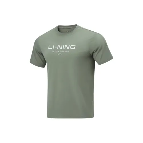 LiNing T Shirt Men's Screw Smoke Green