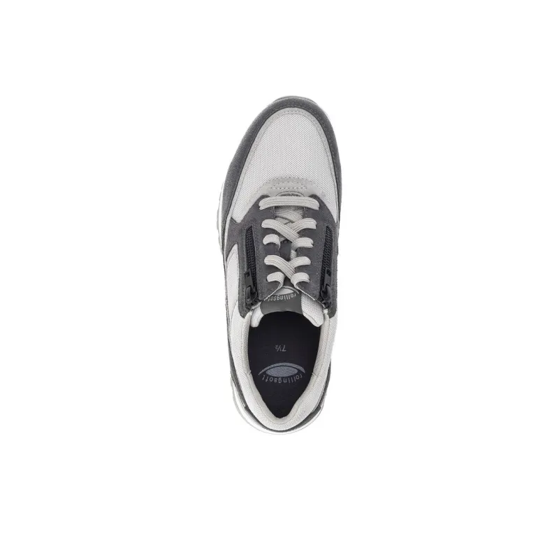 Gabor Rollingsoft Slip Resistant And Breathable Low Top Casual Shoes Men's Gray-3