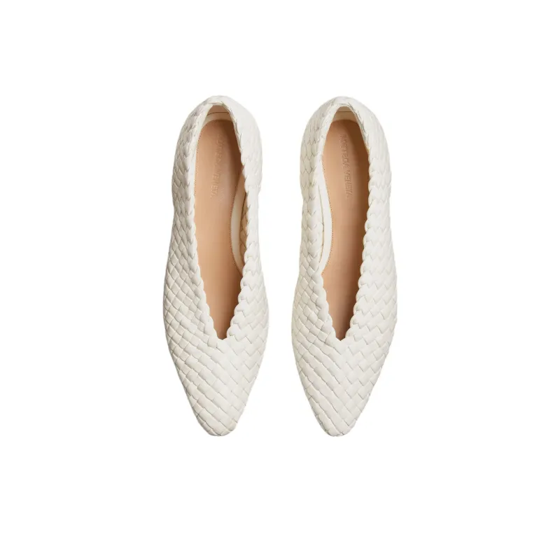 Bottega Veneta Sofia Casual Single Shoes Women's White-3
