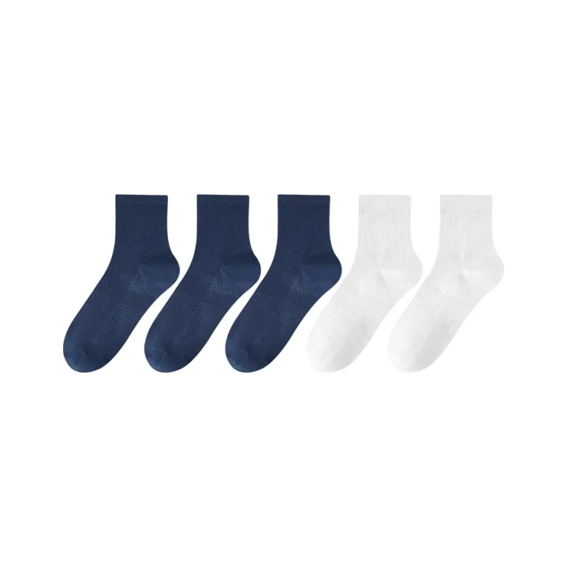 PLANDOO Mid Calf Socks Men's 5 Pack-17