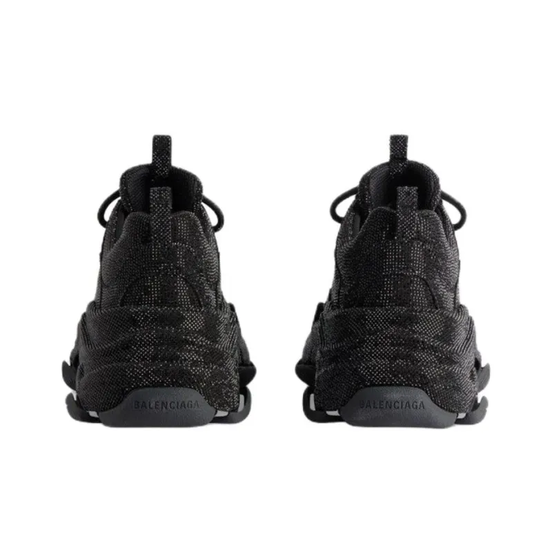 Balenciaga Triple S Low Top Casual Shoes Men's Black-5