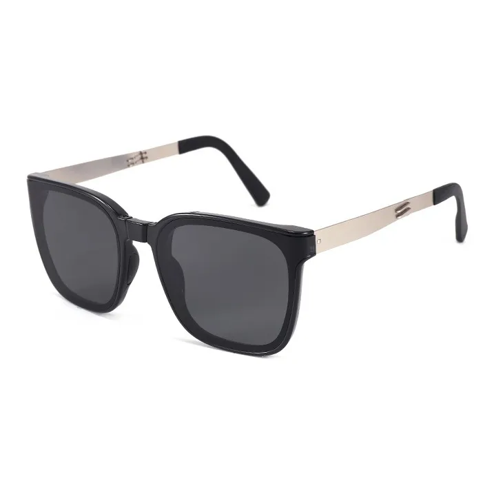NOME TR/Memory Plastic Metal Square Sunglasses Unisex-2