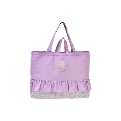 Disney Logo Study Bag Tote Bag Shopping Bag Handbag Women's Purple