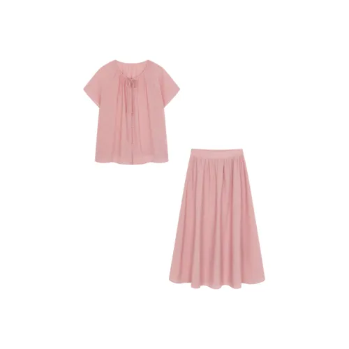 Mo Han Yi Mei Skirt Set Women's Mousse Pink