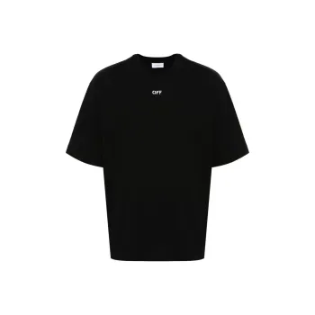 OFF WHITE Logo Embroidered Crewneck T Shirt