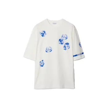 Burberry Rose Printed Crewneck T Shirt