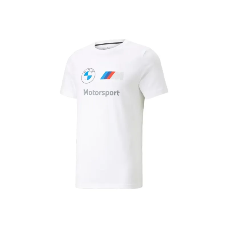 PUMA x BMW M Motorsport Collaboration T Shirt À Logo Motorsport ESS T Shirt Men's White-0