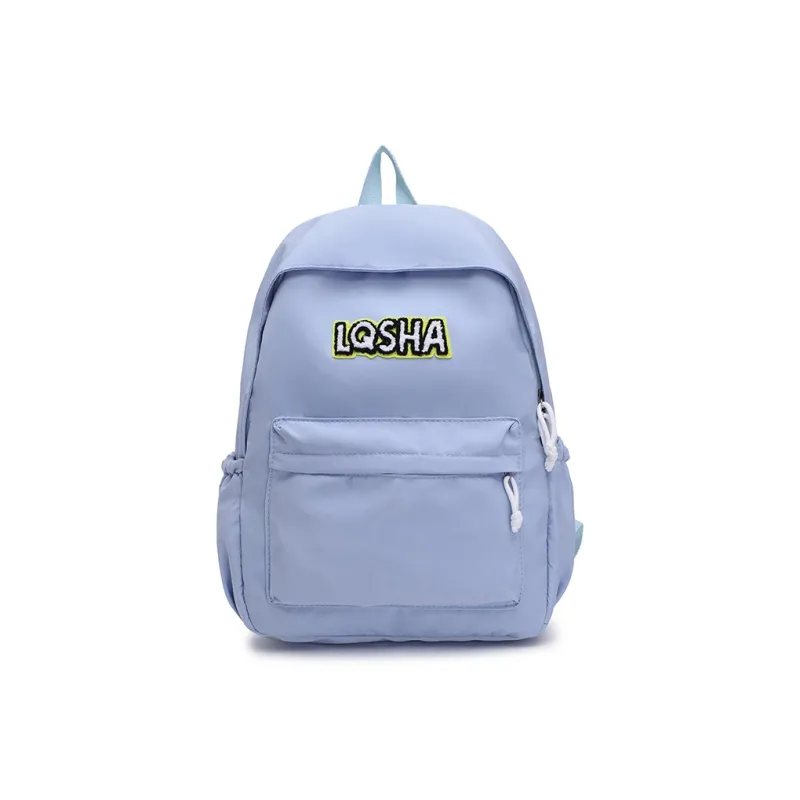 Deli Bear Nylon Backpack Unisex Green/Red/Blue/Yellow/Black/Light Gray-0