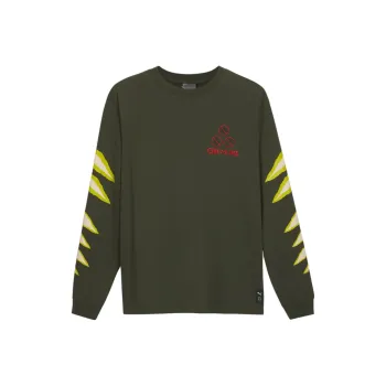 PUMA T-shirt À Manches Longues HOOPS X GREMLINS T-Shirt Men's Peach Gold Green