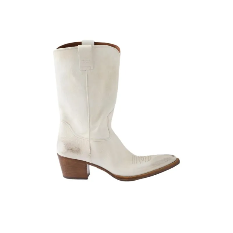 PRADA Ankle Boots 4.5cm Women's White-1