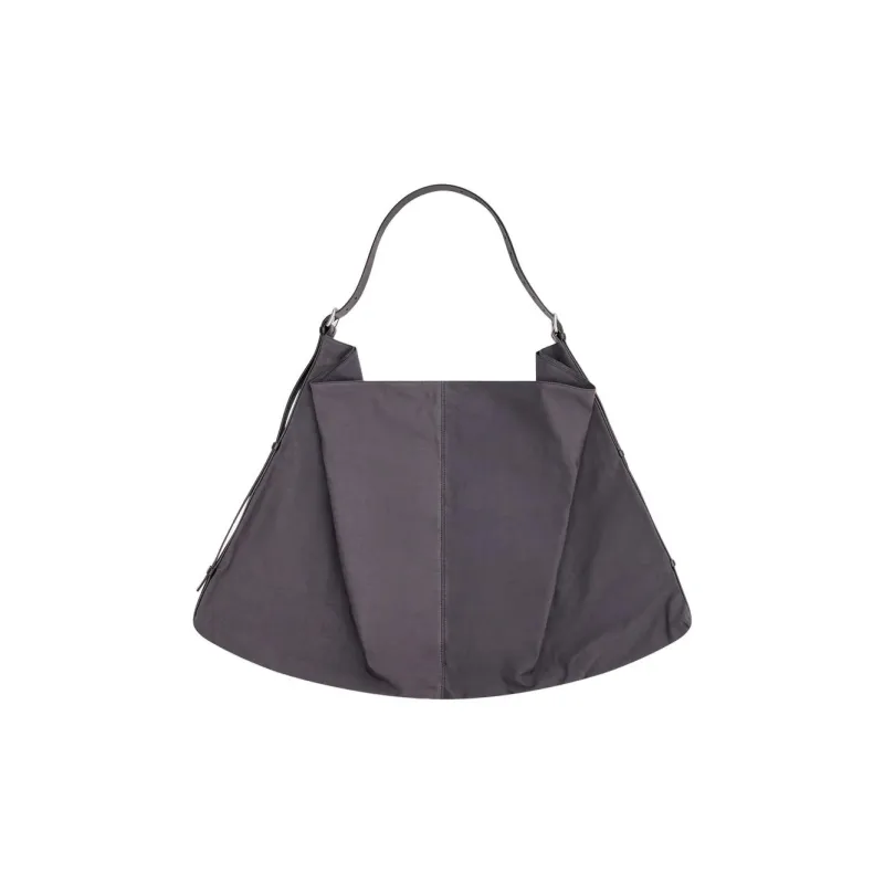 Lemaire Cotton Hobo Man Shoulder Bag Unisex Gray Black-2