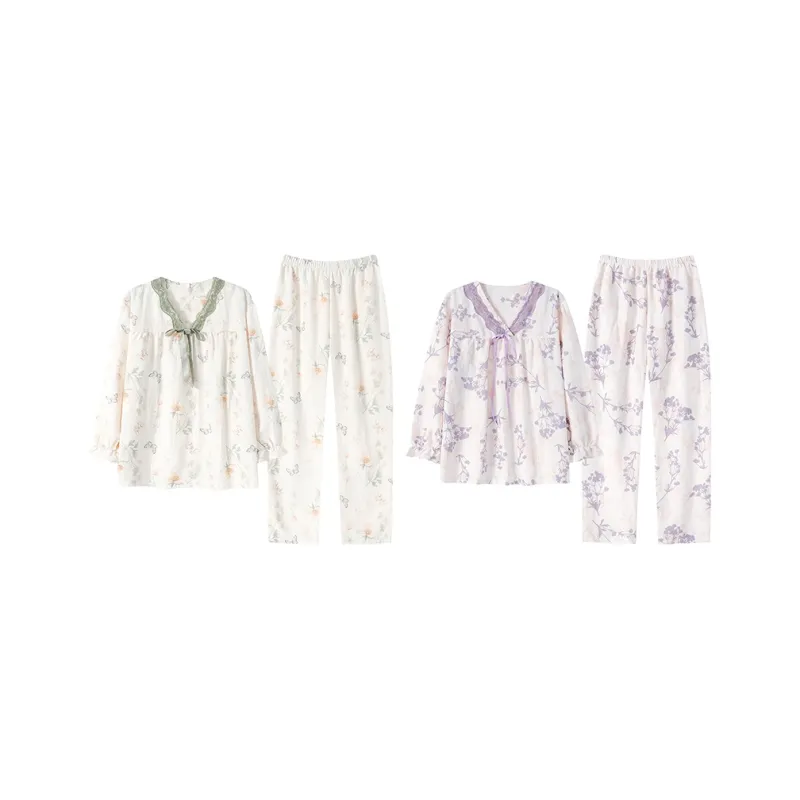Herbal Primer Pajama Set Women's Combo Set-35